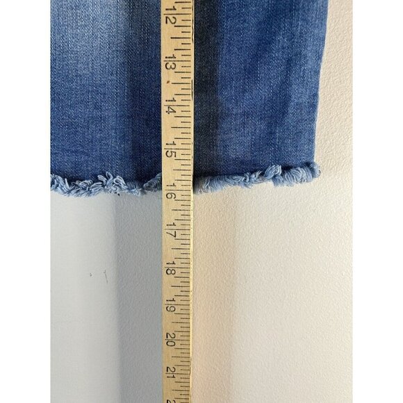 Kancan Distressed Medium Wash Blue Casual Denim Jean Skirt Size 3/25 - Picture 6 of 10